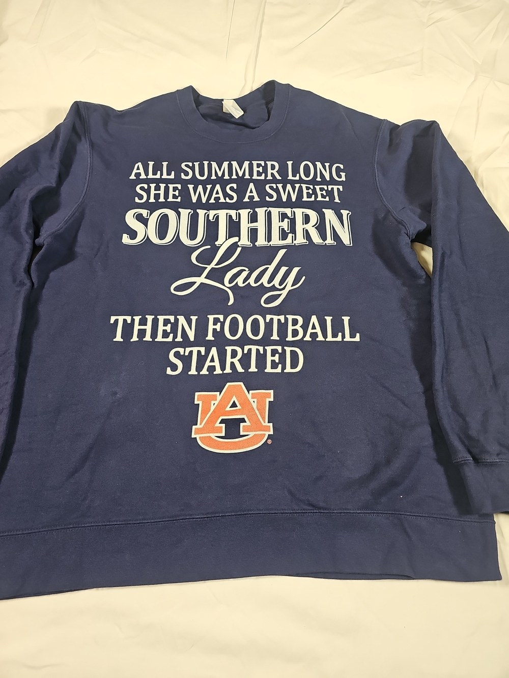 Port and Company Navy Auburn Southern Lady Graphic Sweatshirt